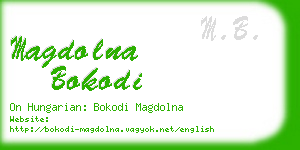 magdolna bokodi business card